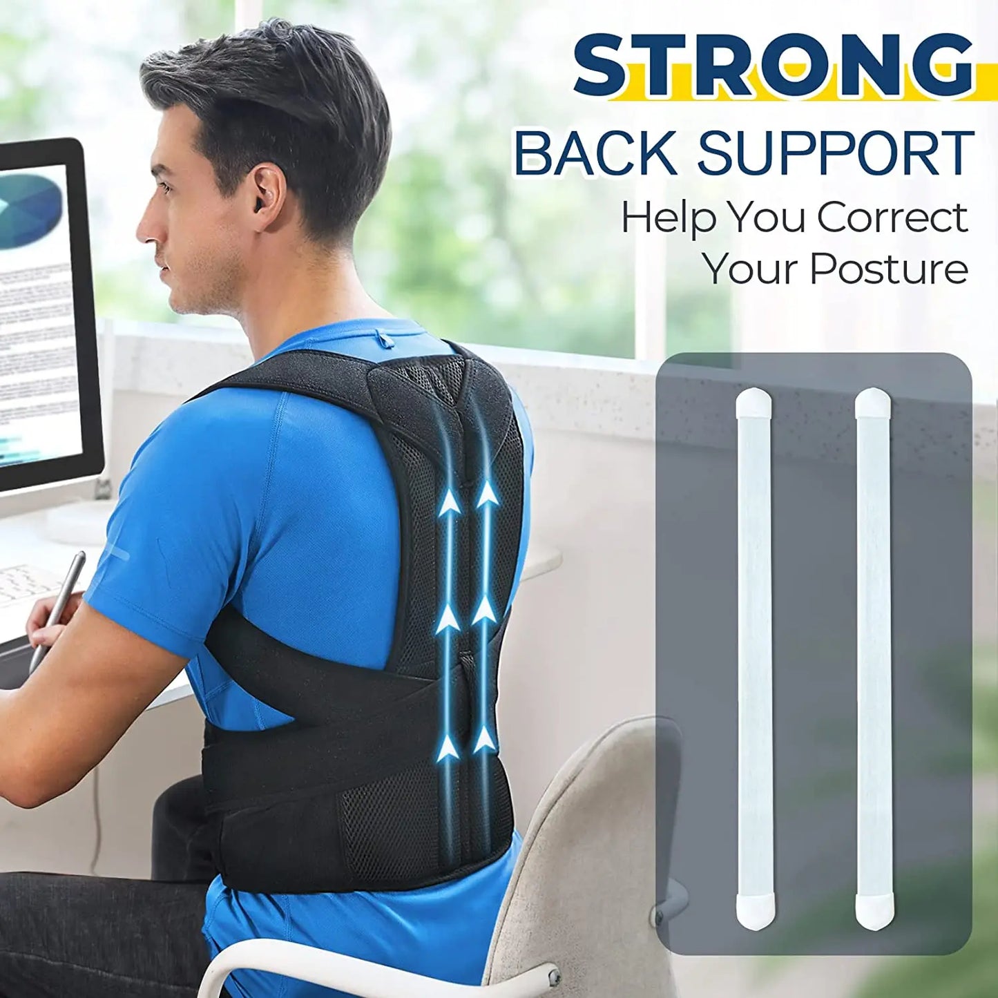 New Upper Back Posture Corrector Posture Clavicle Support Corrector Back Straight Shoulders Brace Strap Correctpor
