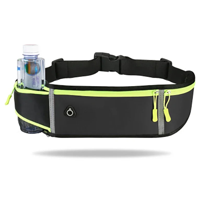Running Bag Nylon Waist Phone Bag Men Women Waterproof Gym Fitness Bag Hold Water Cycling Phone Case Outdoor Sport Belt Portable